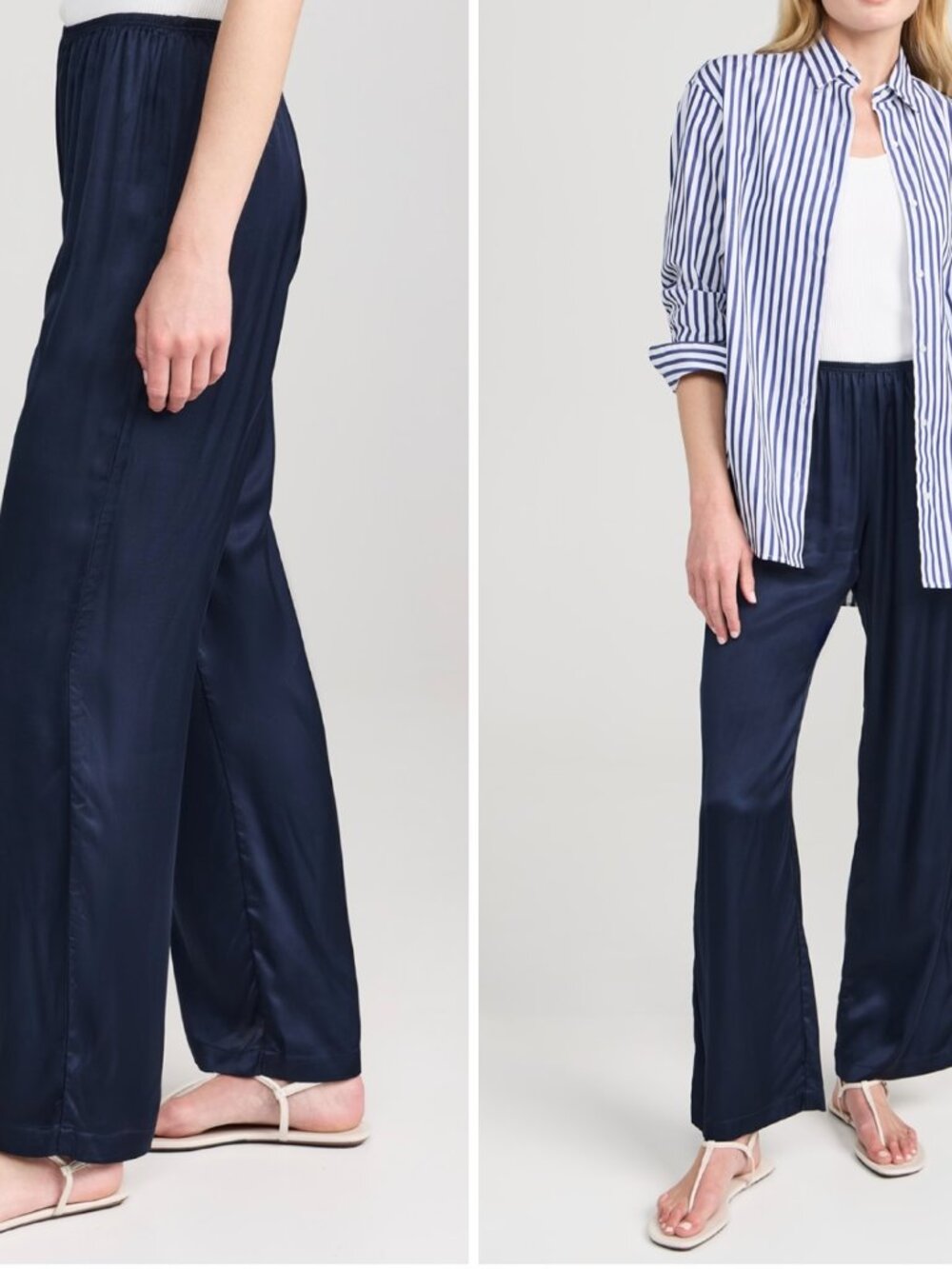 DONNI. The Silky Simple Pants - Navy - Small